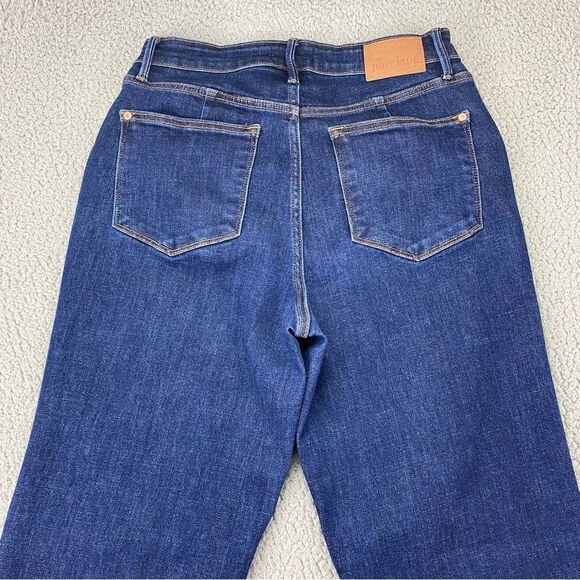 Judy Blue Women's Straight Fit Raw Frayed Hem High Rise Jeans | Size: 11/30 - Picture 5 of 13